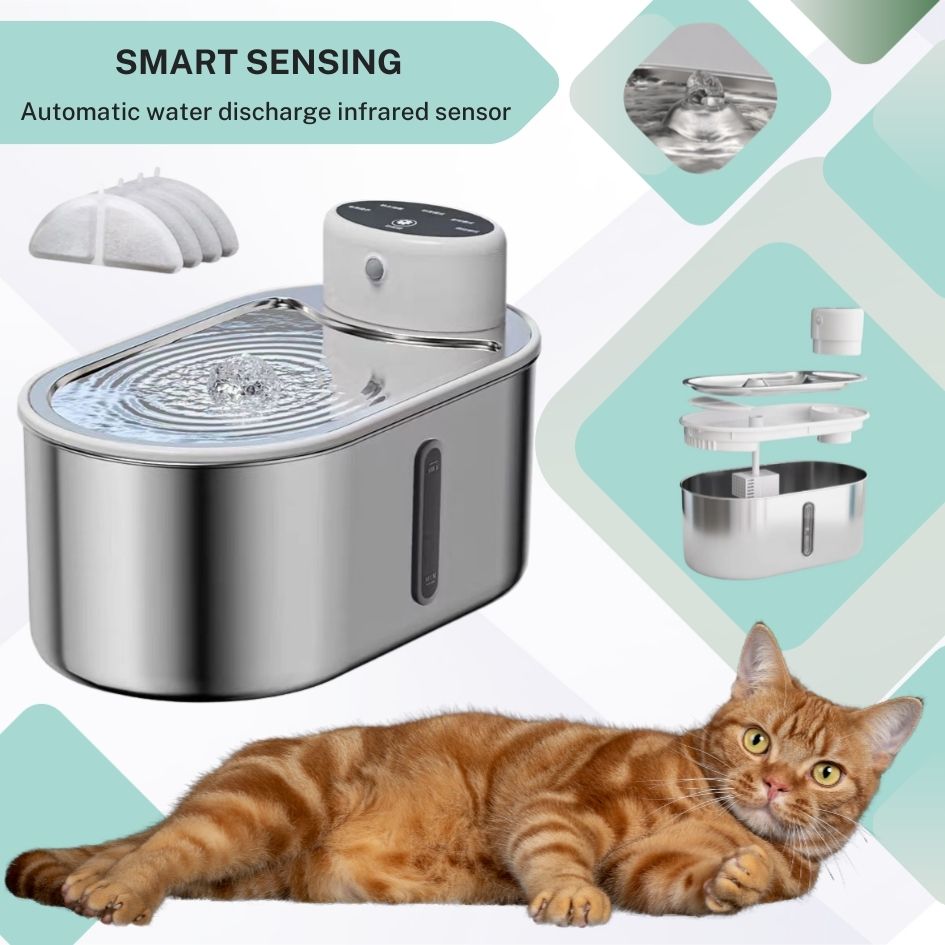 PurrFlow™ Wireless Cat Water Fountain