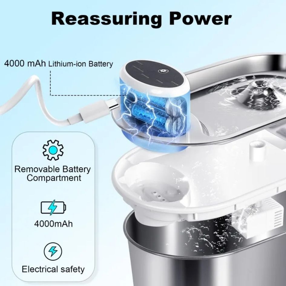 PurrFlow™ Wireless Cat Water Fountain