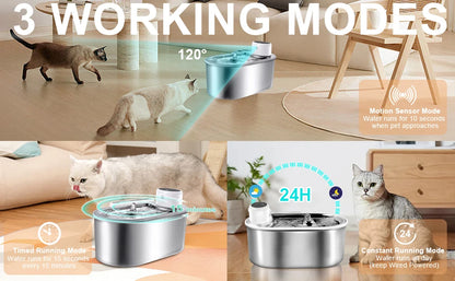 PurrFlow™ Wireless Cat Water Fountain