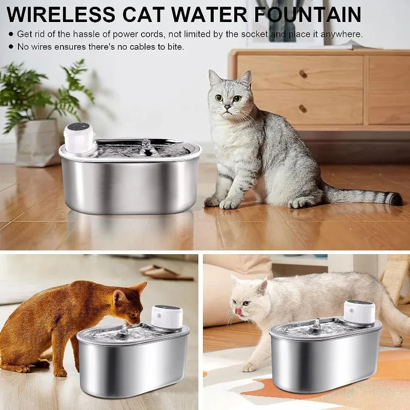 PurrFlow™ Wireless Cat Water Fountain